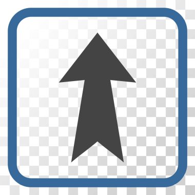 Vektör simgesi bir çerçeve içinde yukarı ok