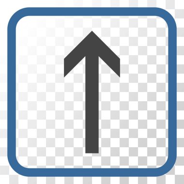 Vektör simgesi bir çerçeve içinde yukarı ok