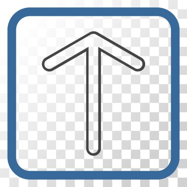 Vektör simgesi bir çerçeve içinde yukarı ok