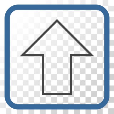 Vektör simgesi bir çerçeve içinde yukarı ok