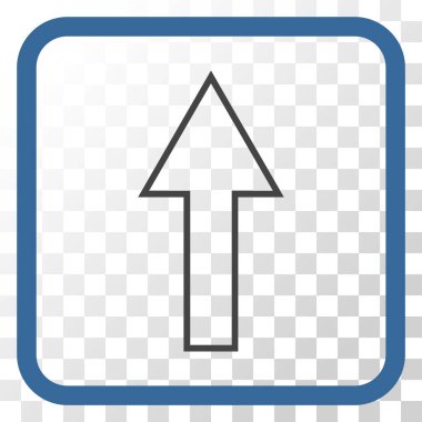 Vektör simgesi bir çerçeve içinde yukarı ok