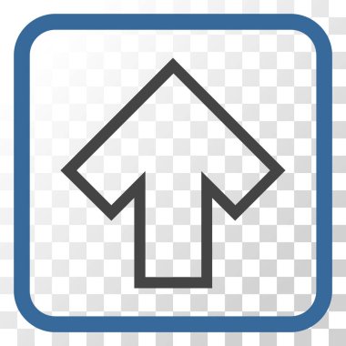 Vektör simgesi bir çerçeve içinde yukarı ok