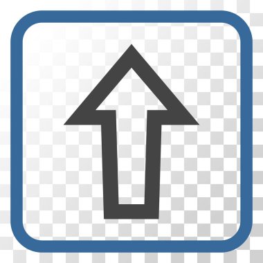 Vektör simgesi bir çerçeve içinde yukarı ok