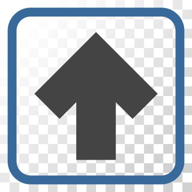 Vektör simgesi bir çerçeve içinde yukarı ok