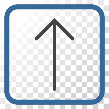 Vektör simgesi bir çerçeve içinde yukarı ok