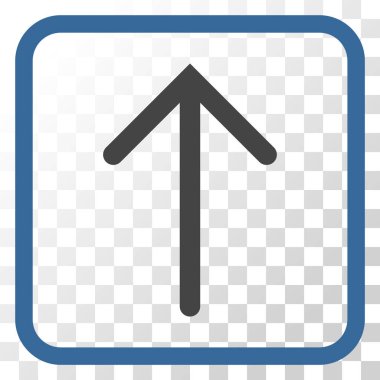 Vektör simgesi bir çerçeve içinde yukarı ok