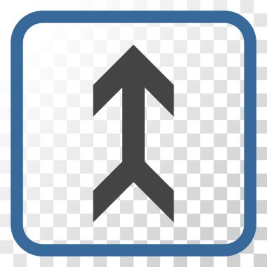 Vektör simgesi bir çerçeve içinde yukarı ok