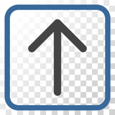 Vektör simgesi bir çerçeve içinde yukarı ok