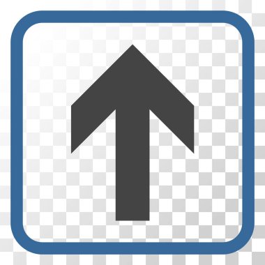 Vektör simgesi bir çerçeve içinde yukarı ok