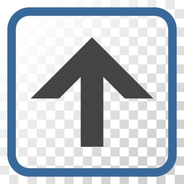 Vektör simgesi bir çerçeve içinde yukarı ok