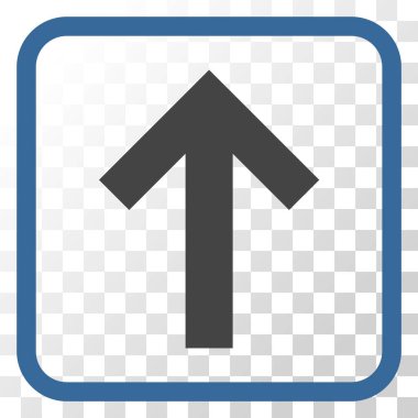 Vektör simgesi bir çerçeve içinde yukarı ok