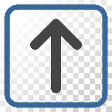 Vektör simgesi bir çerçeve içinde yukarı ok