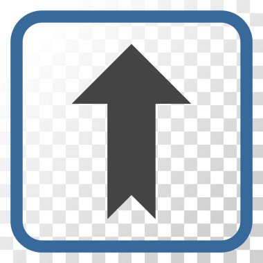 Vektör simgesi bir çerçeve içinde yukarı ok