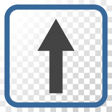 Vektör simgesi bir çerçeve içinde yukarı ok