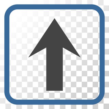 Vektör simgesi bir çerçeve içinde yukarı ok