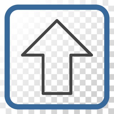 Vektör simgesi bir çerçeve içinde yukarı ok