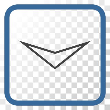 Vektör simgesi bir çerçeve içinde aşağı ok ucu