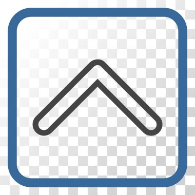 Vektör simgesi bir çerçeve içinde yukarı ok ucu