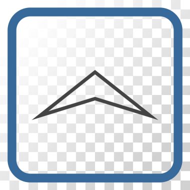 Vektör simgesi bir çerçeve içinde yukarı ok ucu