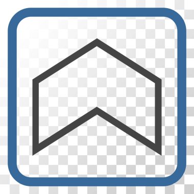 Vektör simgesi bir çerçeve içinde yukarı ok ucu