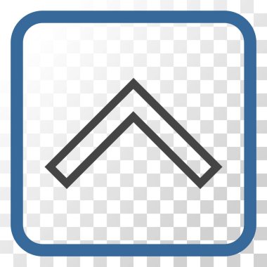 Vektör simgesi bir çerçeve içinde yukarı ok ucu