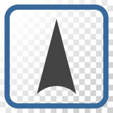 Vektör simgesi bir çerçeve içinde yukarı ok ucu