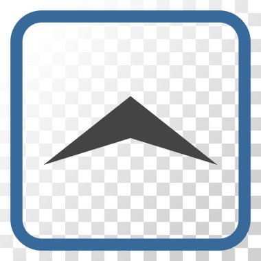 Vektör simgesi bir çerçeve içinde yukarı ok ucu