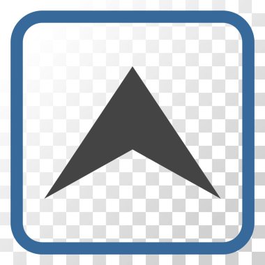 Vektör simgesi bir çerçeve içinde yukarı ok ucu