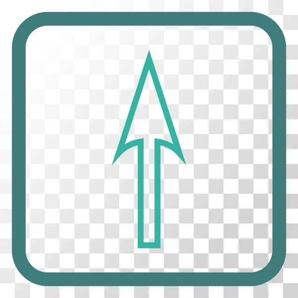 Sharp Arrow Up Icône vectorielle dans un cadre — Image vectorielle