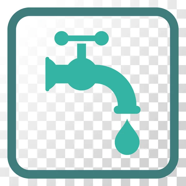 Water Tap Vector Icon In a Frame — Stock Vector