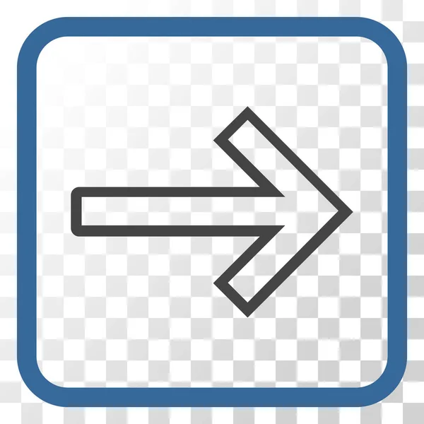 Flecha derecha Vector icono en un marco — Archivo Imágenes Vectoriales