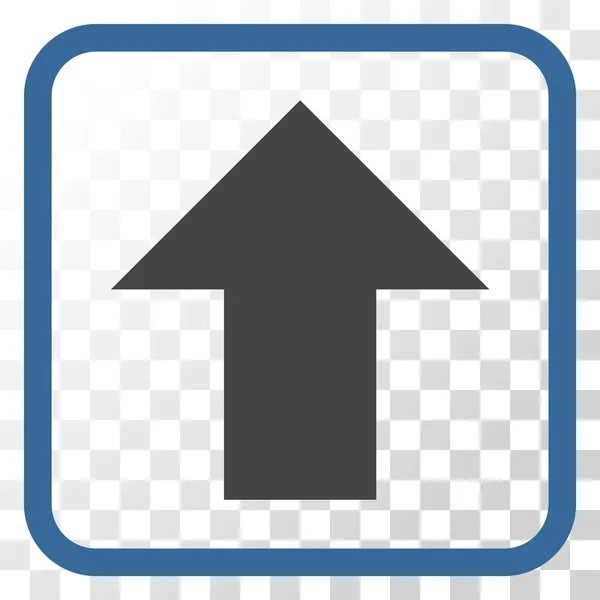 Flèche vers le haut Icône vectorielle dans un cadre — Image vectorielle