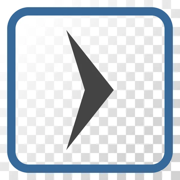 Icône vectorielle droite de flèche dans un cadre — Image vectorielle
