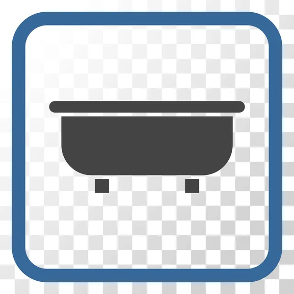 Ikon Vektor Bathtub Dalam Bingkai - Stok Vektor
