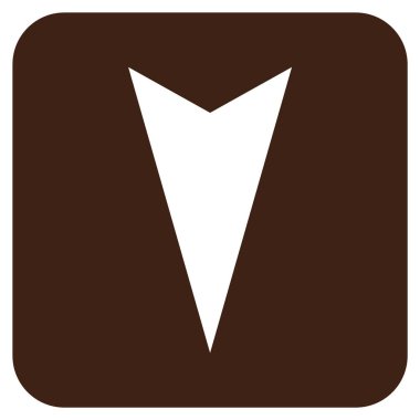 Vektör simge düz aşağı ok ucu kare