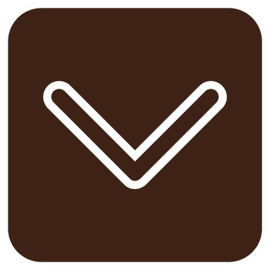 Vektör simge düz aşağı ok ucu kare