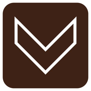 Vektör simge düz aşağı ok ucu kare