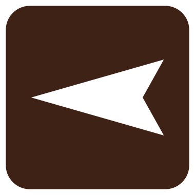 Vektör simge düz sol ok ucu kare