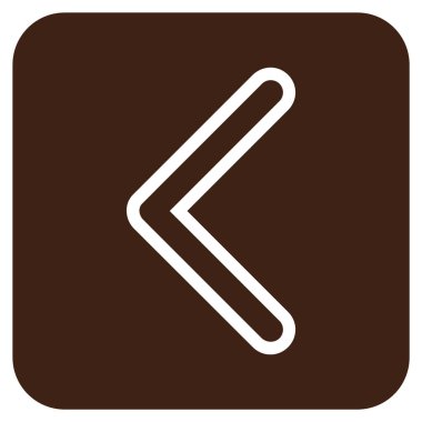 Vektör simge düz sol ok ucu kare