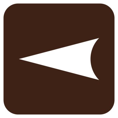 Vektör simge düz sol ok ucu kare