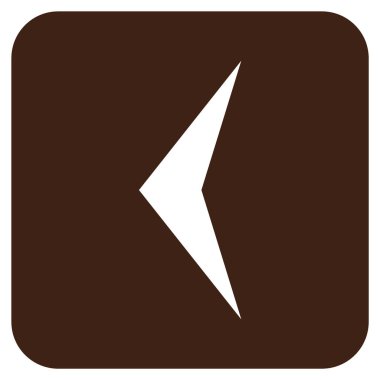 Vektör simge düz sol ok ucu kare