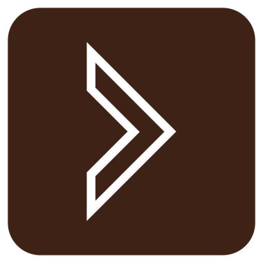 Ok ucu değil düz vektör simgesi kare