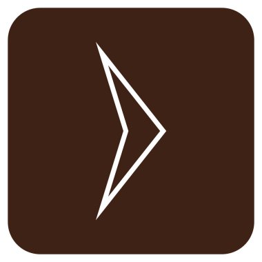 Ok ucu değil düz vektör simgesi kare