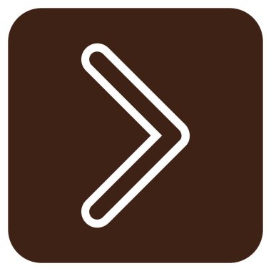 Ok ucu değil düz vektör simgesi kare