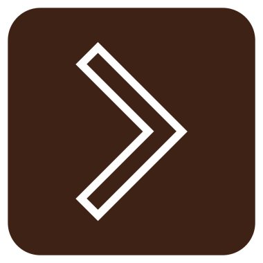 Ok ucu değil düz vektör simgesi kare