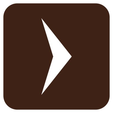 Ok ucu değil düz vektör simgesi kare