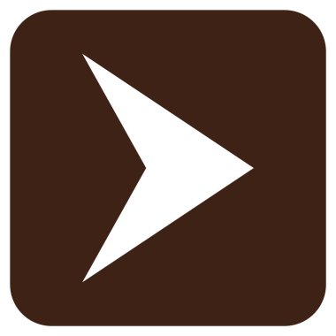 Ok ucu değil düz vektör simgesi kare