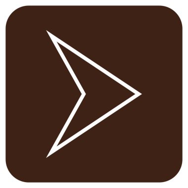 Ok ucu değil düz vektör simgesi kare