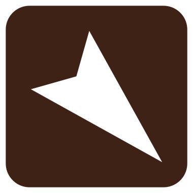 Ok ucu sağ aşağı düz kare vektör simgesi