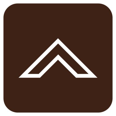 Vektör simge düz yukarı ok ucu kare